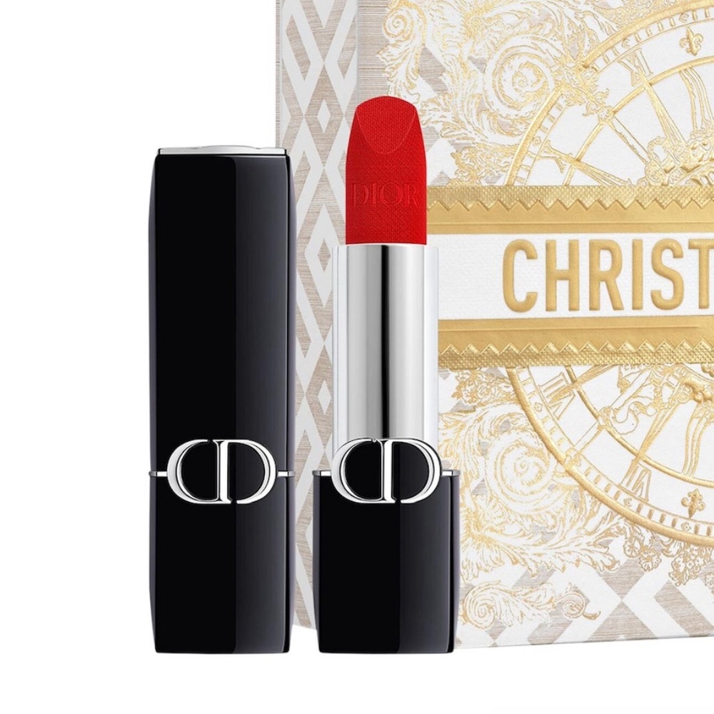 💋 DIOR Mini Rouge Dior Lipstick - 999 Velvet - Picture 6 of 6